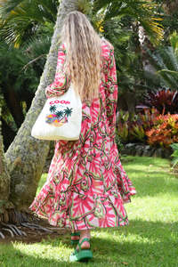 All: Bag To The Beach Bag | White & Pink