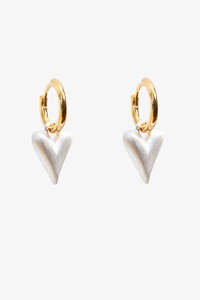 Two Tone Heart Hoops