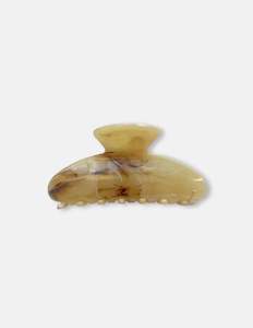 Oval Hair Claw | Marbled Tan