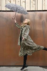 Curate: Rain Or Shine Umbrella | Leopard