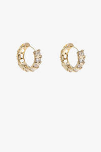 Jewellery: Gold Facet Luxe Hoop