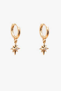 Petite Star Huggie | Gold