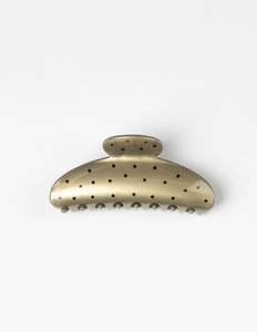 Hair: Hair Claw | Metallic Grey With Bk Mini Dot