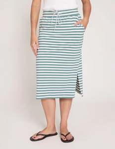 All: Essentials Skirt | Teal Stripe