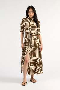 Nicola Dress | Choc Geo
