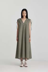 Armadi Dress | Khaki/Butter Stripe