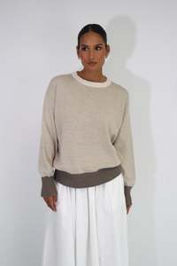 Knitwear: Alexandra Crew | Wheat/Mocha