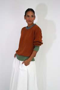 Knitwear: Alexandra Crew | Rust/Olive