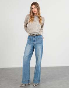 Lurex Cable Sweater | Taupe Metalic