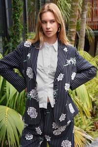 Coats Jackets: Suited For Fame Blazer | Sequin Pinstripe