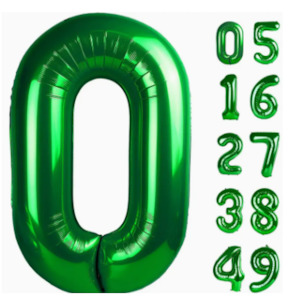 Helium Balloons: Green Helium Balloons
