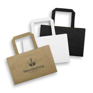 Bags: Small Flat Handle Paper Bag Landscape