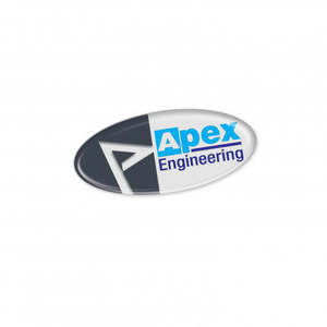 Automotive: Resin Coated Labels 55 x 24mm - Oval