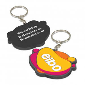 Custom Shape: PVC Key Ring Small - One Side Moulded