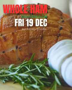 WHOLE New Zealand Pork Champagne Ham Bone-In 9-10kg Delivery Fri 19th December b&hellip;
