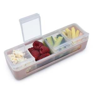 Snack Boxes: Melii 4 Compartment Snackle Box - Pink