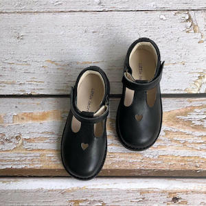 Little Secret T-bar The Sophia Black School Shoes