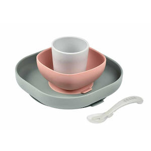 Beaba Silicone Suction Meal Set - Eucalyptus