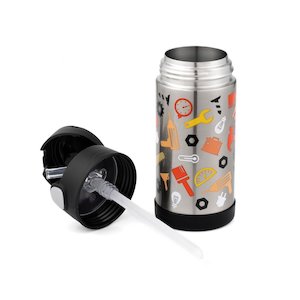 Thermos 355ml Stainless Steel Water Bottle Construction Zone