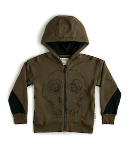 Nununu World: nununu dazed skull zip hoodie