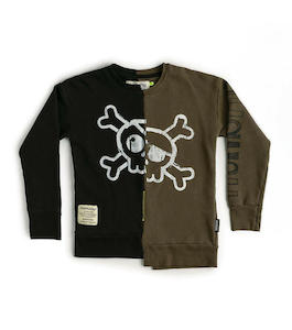nununu unbalanced skull sweatshirt