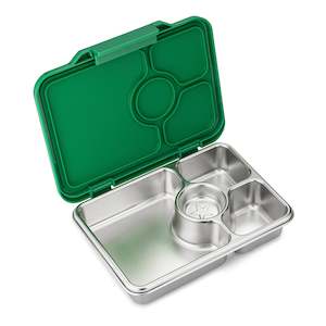 Yumbox Pret 4 Compartment Stainless Steel Leakproof Bento Lunch Box - Pomme Green