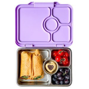 Yumbox Pret 4 Compartment Stainless Steel Leakproof Bento Lunch Box - Lavande Purple