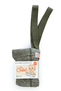 Tights Socks: Silly Silas Footless Creamy Olive