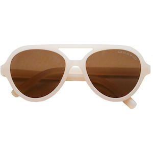 Summer: Grech & Co Aviator Sunglasses - Child - Cream White