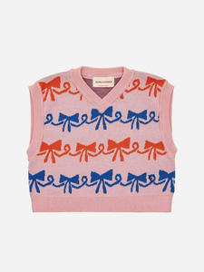 Bobo Choses: Bobo Choses Ribbon Bow all over jacquard vest