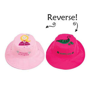 Flapjacks Hats: Reversible Kids Sun Hat - Princess/Pea (Small Size)