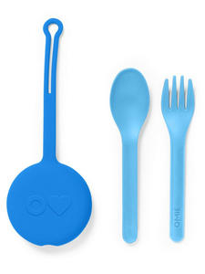 OmiePod & Fork, Spoon Set - Capri Blue