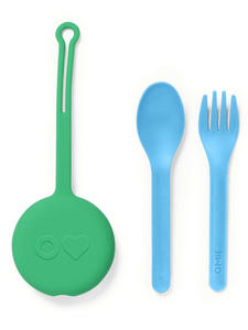 OmiePod & Fork, Spoon Set - Mint Green