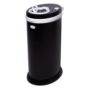 Ubbi Steel Diaper Pail: Ubbi Steel Diaper Pail - Mate Black
