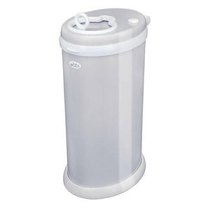 Ubbi Steel Diaper Pail: Ubbi Steel Diaper Pail - Matte Grey