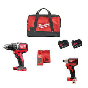 Milwaukee Twin Tool Kits: #2801-20 /2850-20 Compact Brushless Drill Driver Kit DISPLAY MODEL