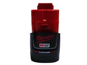 Milwaukee M12 Batteries: Milwaukee 2.0Ah Battery Compact M12 REDLITHIUM 48-11-2420