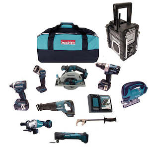 #Makita Combo 8 Piece Kit PREMIUM 18V + Makita Cordless Job Site Radio
