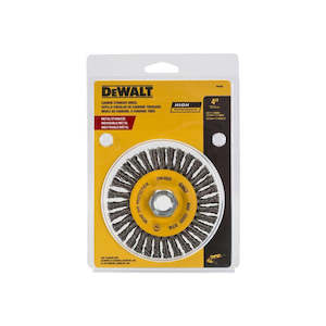 DeWalt Wire Wheel Brush, 4" Dia, 5/8-11 Arbor/Shank, Twisted Bristle