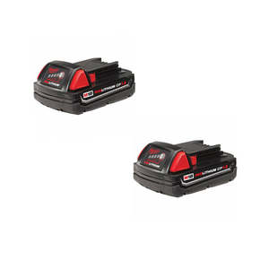 Milwaukee M18 Batteries: Milwaukee 1.5Ah Battery M18 48-11-1815 -2 Pack