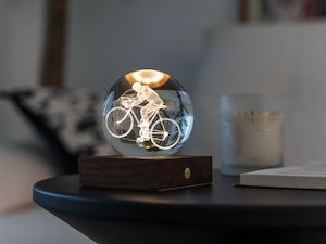 Mens Gifts: Cyclist 3D Laser Engraved Light