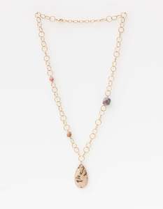 Necklaces: Gem Stone Chain Necklace