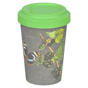 Eco Mugs: Black Current Bamboo Cup with lid