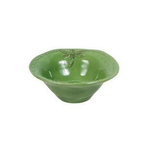 Bowls: Dragonfly Stoneware Green Salt Bowl