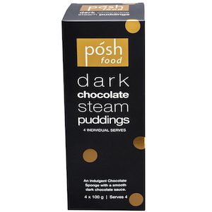 4 Pack Dark Chocolate Steam Puddings