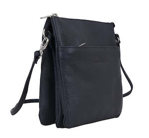 Eva Small Square Leather Sling Rambler Navy