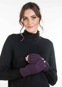 Trilogy Uni Sex Merino Possum Fingerless Gloves Assorted Colours