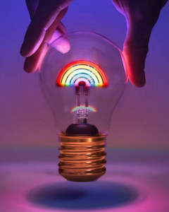 Lamps: Rainbow Lightbulb Lamp USB