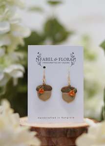 Earrings: Floral Acorn Earrings