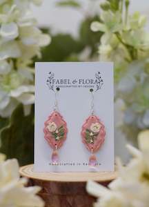 Vintage Floral Frame Earrings
